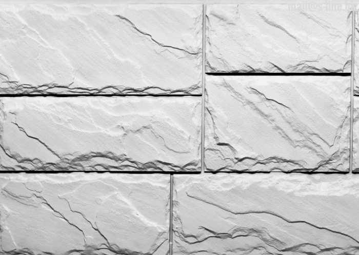 Фасадные панели FINEBER Камень крупный мелованный белый