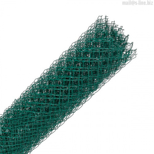 Сетка рабица с покрытием ПНД 55х2,3 мм х1,5х10 м (зелёная)