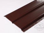 Металлический сайдинг L-брус Гофрированный Pe 0.5 RAL 8017 Коричневый шоколад