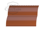 Металлический сайдинг Блок-Хаус Pe 0.45 RAL 8004 Медно-коричневый