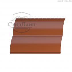 Металлический сайдинг Блок-Хаус Pe 0.45 RAL 8004 Медно-коричневый