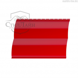 Металлический сайдинг Блок-Хаус Pe 0.45 RAL 3020 Транспортный красный