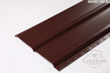 Металлический сайдинг L-брус Гофрированный Pe 0.45 RAL 8017 Коричневый шоколад