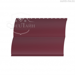 Металлический сайдинг Блок-Хаус Pe 0.4 RAL 3005 Красное вино