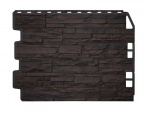Фасадная панель Fineber Скол 3D-Facture Дачный | Тёмно-коричневый
