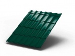 Металлочерепица Супермонтеррей Полиэстер зеленый лист RAL6005 0.45мм