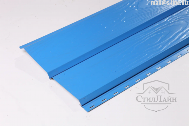 Металлический сайдинг L-брус 3D Pe 0.45 RAL 5015 Небесно-синий