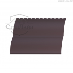 Металлический сайдинг Блок-Хаус Стальной бархат RAL 8017 Коричневый шоколад