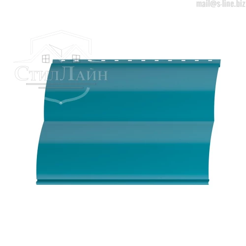 Металлический сайдинг Блок-Хаус Pe 0.45 RAL 5021 Водная синь